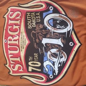 STURGIS T-shirt. NWOT. Collectible  70th anniversary. 2010. LG 42-44